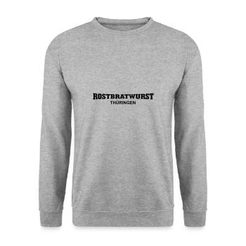 Rostbratwurst - Thüringen - - Unisex Pullover - Weißgrau meliert - Vorne - Alina (178cm) & Michal (187cm)