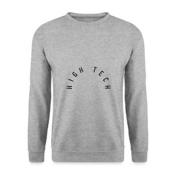 High tech - Unisex Sweatshirt - salt & pepper - Front - Alina (178cm) & Michal (187cm)