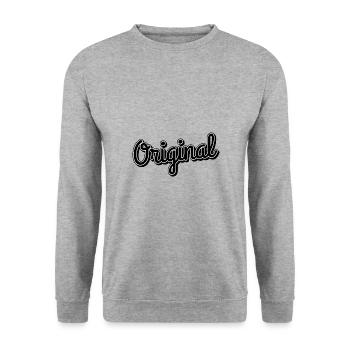 Original - Unisex Sweatshirt - salt & pepper - Front - Alina (178cm) & Michal (187cm)