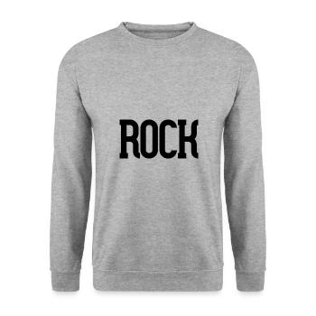 Rock - Unisex Pullover - Weißgrau meliert - Vorne - Alina (178cm) & Michal (187cm)