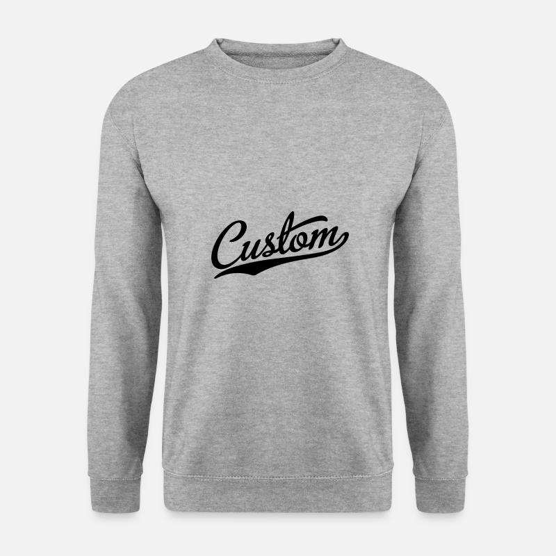 Custom - Unisex Pullover - Weißgrau meliert