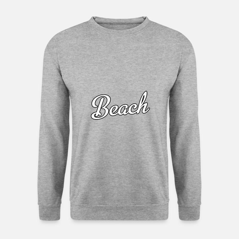 Beach - Unisex Pullover - Weißgrau meliert