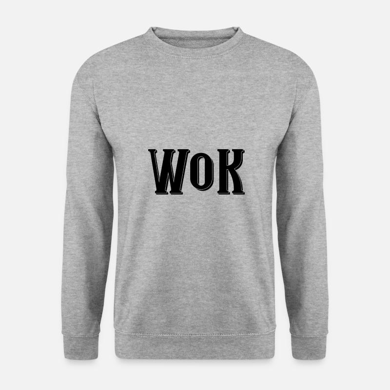 Wok - Unisex Pullover - Weißgrau meliert