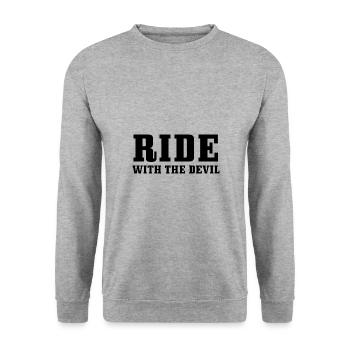 Ride with the Devil - Unisex Sweatshirt - salt & pepper - Front - Alina (178cm) & Michal (187cm)