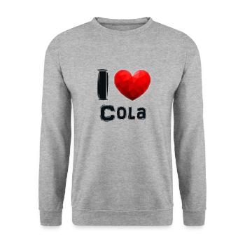 J'aime COLA - Sweat-shirt Unisexe - gris chiné - Devant - Alina (178cm) & Michal (187cm)