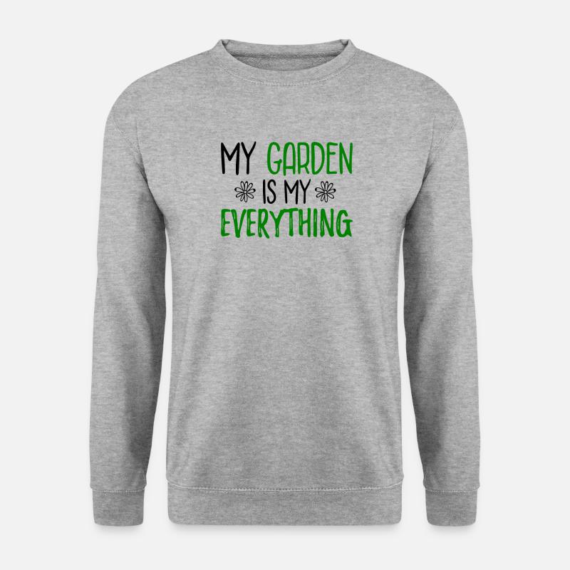Garten Spruch - Unisex Pullover - Weißgrau meliert