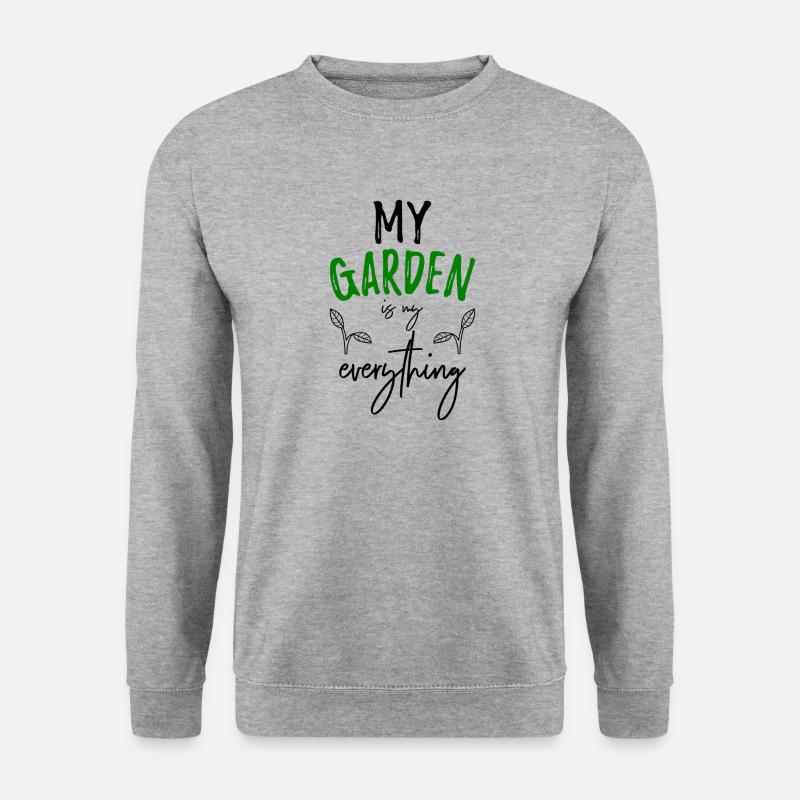 Garten Gartenarbeit Natur Geschenk Spruch Garten - Unisex Pullover - Weißgrau meliert