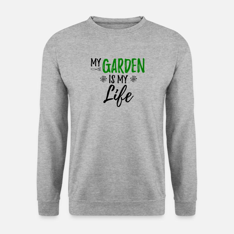 Gartenarbeit Gartenbau Blumen Gärtnerei Geschenk - Unisex Pullover - Weißgrau meliert