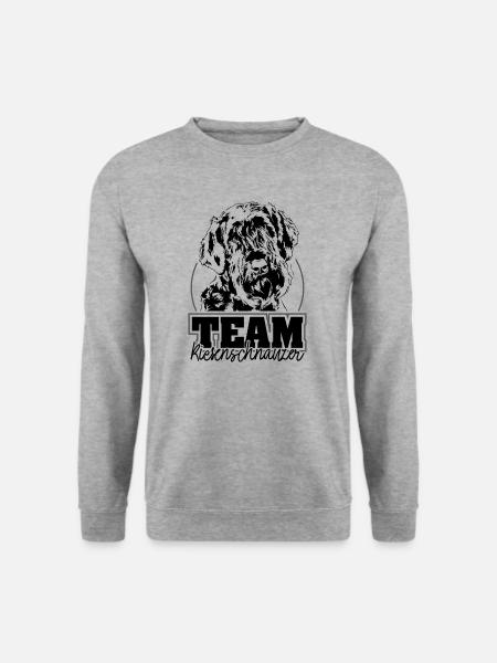 TEAM Riesenschnauzer Hunde Hund Wilsigns IGP - Unisex Pullover - Weißgrau meliert