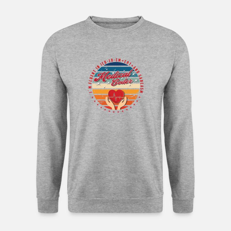 Medizinischer Assistent - Medizinischer Kodierer - Unisex Pullover - Weißgrau meliert
