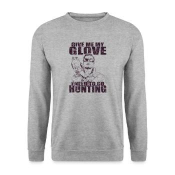 Falconer Peregrine Falcon Vintage Falconry - Unisex Sweatshirt - salt & pepper - Front - Alina (178cm) & Michal (187cm)