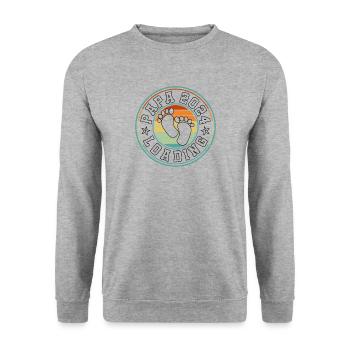 Father-to-be - Dad 2024 loading - Unisex Sweatshirt - salt & pepper - Front - Alina (178cm) & Michal (187cm)