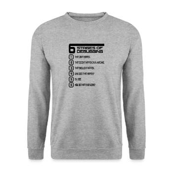 Drôle Lol Nerd Informaticien - Sweat-shirt Unisexe - gris chiné - Devant - Alina (178cm) & Michal (187cm)