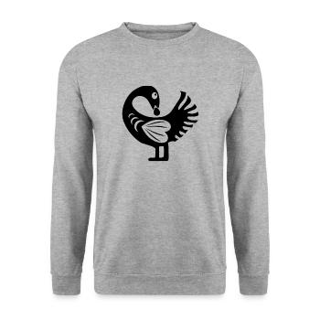 Sankofa Symbol Adinkra Ghana Black History - Unisex Sweatshirt - salt & pepper - Front - Alina (178cm) & Michal (187cm)