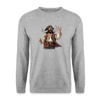 Sea Shanty Design For Loved Ones While Singing - Unisex Sweatshirt - salt & pepper - Front - Alina (178cm) & Michal (187cm)
