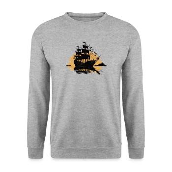 Sea Shanty Design For Loved Ones While Singing - Unisex Sweatshirt - salt & pepper - Front - Alina (178cm) & Michal (187cm)
