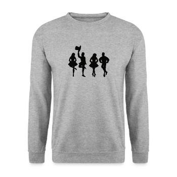 Irish Dance Feis Shamrock Festival - Unisex Sweatshirt - salt & pepper - Front - Alina (178cm) & Michal (187cm)