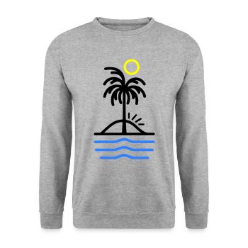 Palm Island - Unisex Sweatshirt - salt & pepper - Front - Alina (178cm) & Michal (187cm)