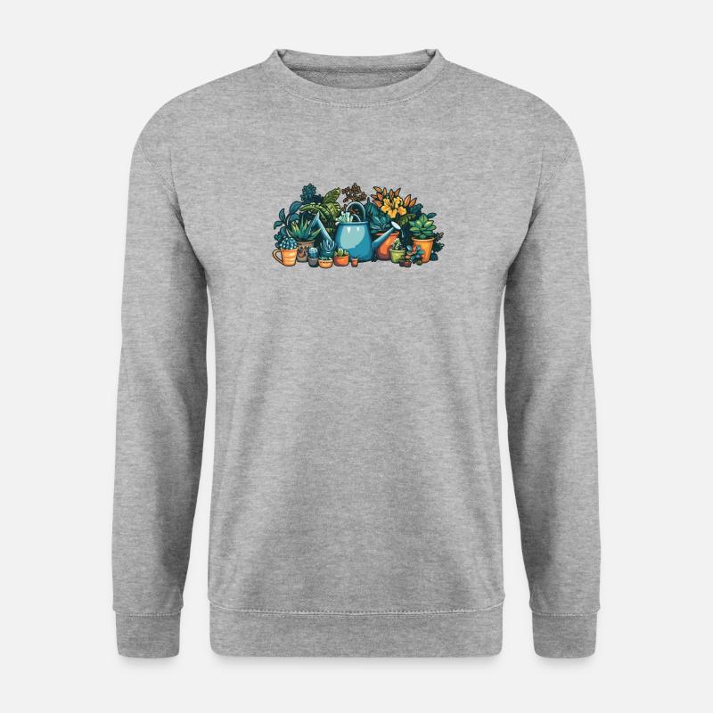 Permakultur Lebensmittel Compost - Unisex Pullover - Weißgrau meliert