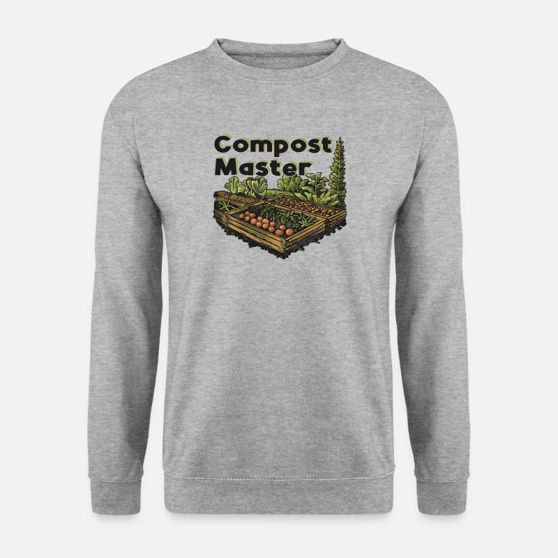 Permakultur Lebensmittel Compost - Unisex Pullover - Weißgrau meliert
