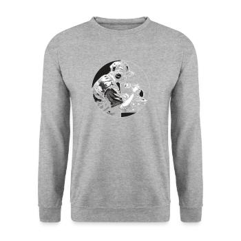 Stolzer Amateurfunk-betreiber - Unisex Pullover - Weißgrau meliert - Vorne - Alina (178cm) & Michal (187cm)