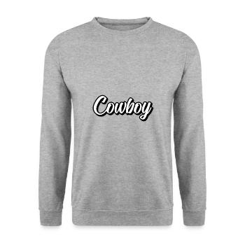 Cowboy - Unisex Pullover - Weißgrau meliert - Vorne - Alina (178cm) & Michal (187cm)