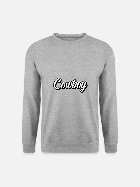 Cowboy - Unisex Pullover - Weißgrau meliert