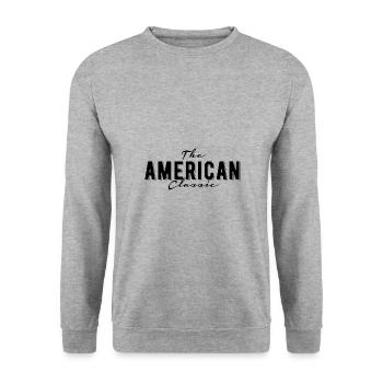 The American Classic - Unisex Sweatshirt - salt & pepper - Front - Alina (178cm) & Michal (187cm)
