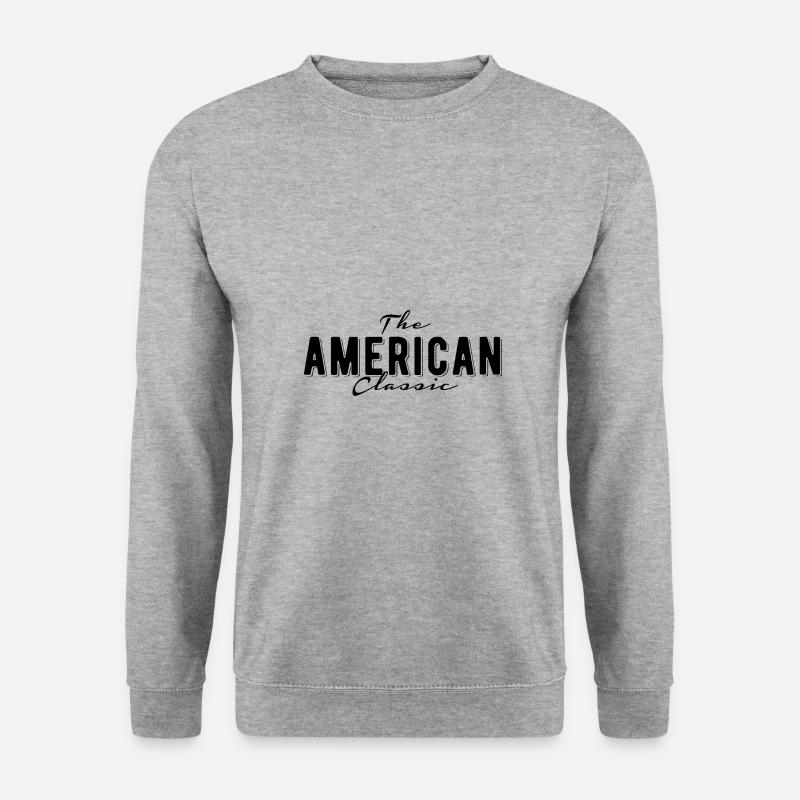 The American Classic - Unisex Pullover - Weißgrau meliert