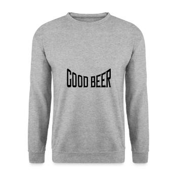 Good beer - Unisex Pullover - Weißgrau meliert - Vorne - Alina (178cm) & Michal (187cm)