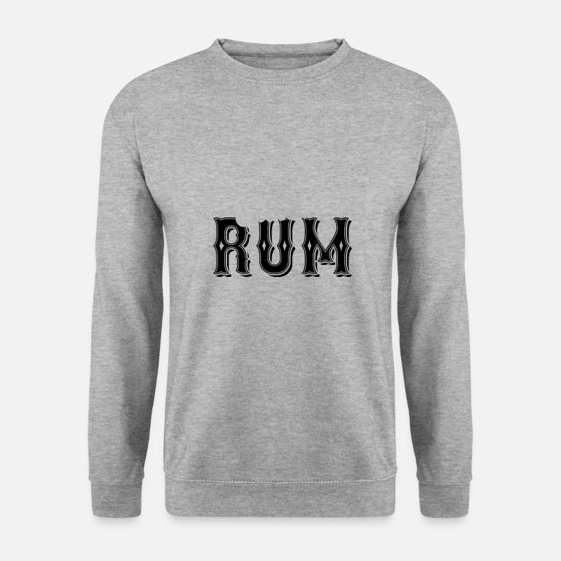 Rum - Unisex Pullover - Weißgrau meliert