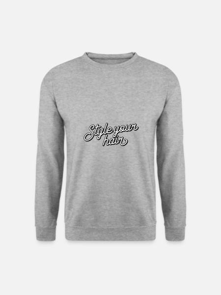 Style your hair - Unisex Pullover - Weißgrau meliert