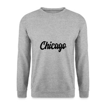 Chicago - Unisex Sweatshirt - salt & pepper - Front - Alina (178cm) & Michal (187cm)