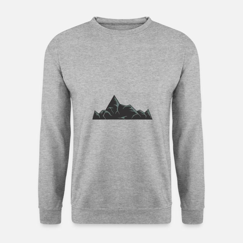 Berge - Unisex Pullover - Weißgrau meliert