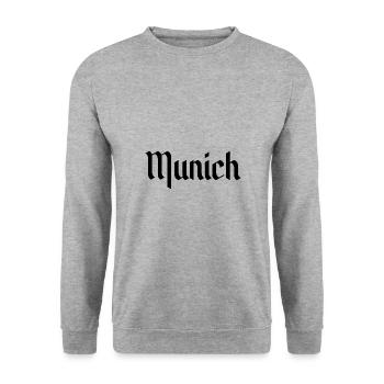 Munich - Unisex Sweatshirt - salt & pepper - Front - Alina (178cm) & Michal (187cm)