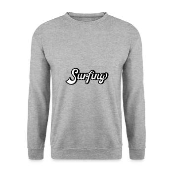 Surfing - Unisex Pullover - Weißgrau meliert - Vorne - Alina (178cm) & Michal (187cm)