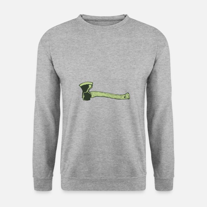 Axt - Unisex Pullover - Weißgrau meliert