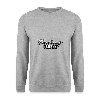 Tuning Garage - Sweat-shirt Unisexe - gris chiné - Devant - Alina (178cm) & Michal (187cm)