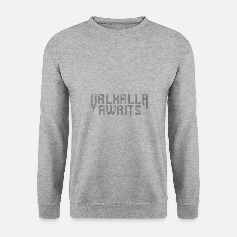 Valhalla Awaits - Unisex Pullover - Weißgrau meliert