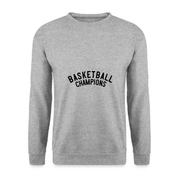 Basketball Champions - Unisex Pullover - Weißgrau meliert - Vorne - Alina (178cm) & Michal (187cm)