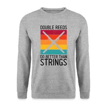 Basson pour basson anches et bassoniste - Sweat-shirt Unisexe - gris chiné - Devant - Alina (178cm) & Michal (187cm)