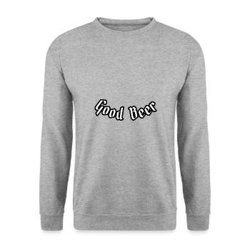 Good beer - Unisex Pullover - Weißgrau meliert - Vorne - Alina (178cm) & Michal (187cm)