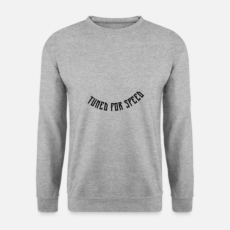 Tuned for speed - Unisex Pullover - Weißgrau meliert