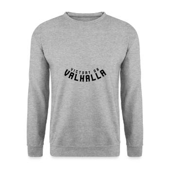 Victory or Valhalla - Unisex Sweatshirt - salt & pepper - Front - Alina (178cm) & Michal (187cm)