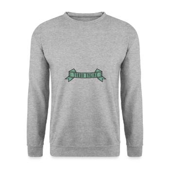 Turbo Engine Banner - Unisex Pullover - Weißgrau meliert - Vorne - Alina (178cm) & Michal (187cm)