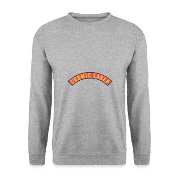 Cosmic Lager Banner - Unisex Pullover - Weißgrau meliert - Vorne - Alina (178cm) & Michal (187cm)