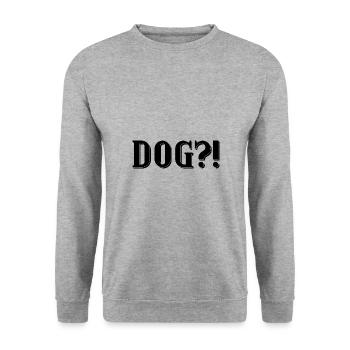 Dog?! - Unisex Pullover - Weißgrau meliert - Vorne - Alina (178cm) & Michal (187cm)