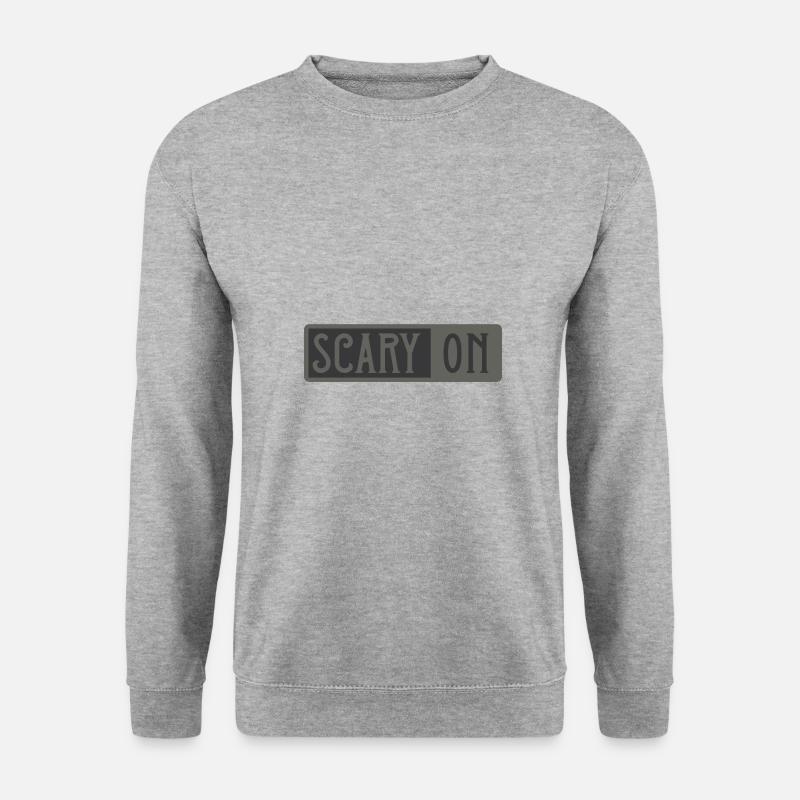 Scary On - Unisex Pullover - Weißgrau meliert