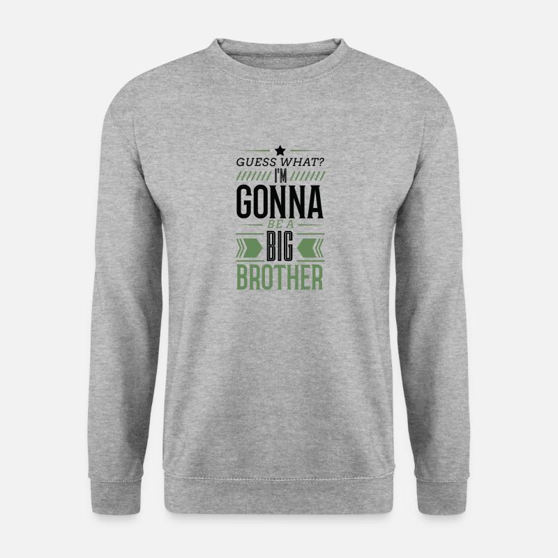 Großer Bruder - Unisex Pullover - Weißgrau meliert