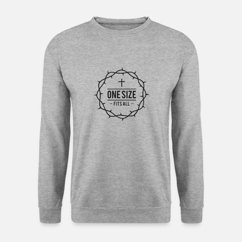 Christlich - Dornenkrone - Unisex Pullover - Weißgrau meliert